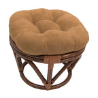 Bali 18-inch Footstool with Microsuede Cushion
