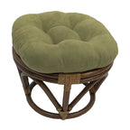 Bali 18-inch Footstool with Microsuede Cushion