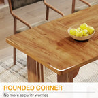 70.89 Rectangle Dining Table for 6-8 People, Modern Simple Wood Kitchen Table