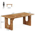 70.89 Rectangle Dining Table for 6-8 People, Modern Simple Wood Kitchen Table