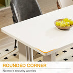 70.89 Rectangle Dining Table for 6-8 People, Modern Simple Wood Kitchen Table