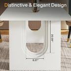 70.89 Rectangle Dining Table for 6-8 People, Modern Simple Wood Kitchen Table