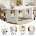 70.89 Rectangle Dining Table for 6-8 People, Modern Simple Wood Kitchen Table