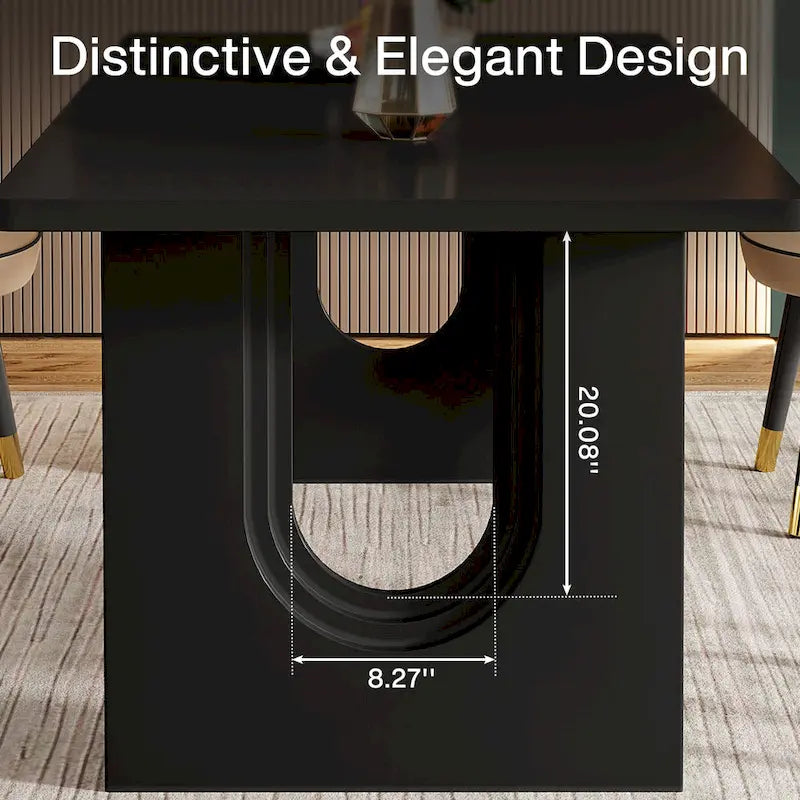 70.89 Rectangle Dining Table for 6-8 People, Modern Simple Wood Kitchen Table