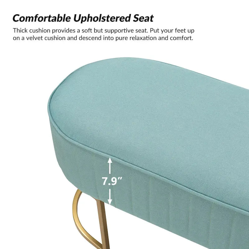 Banc large Justo 48 avec piètement en métal