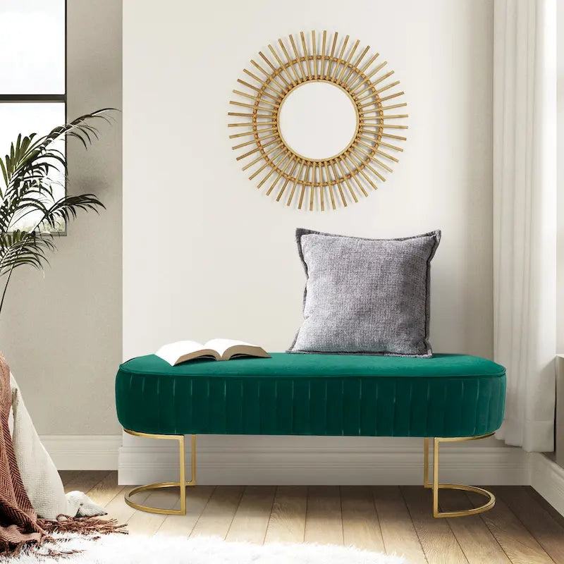 Banc large Justo 48 avec piètement en métal