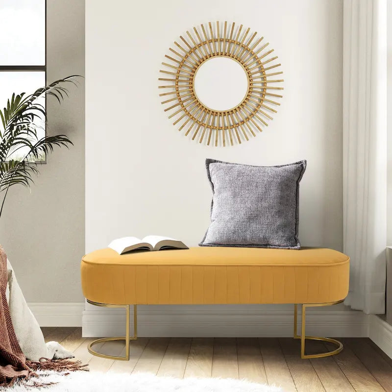 Banc large Justo 48 avec piètement en métal