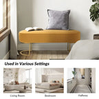 Banc large Justo 48 avec piètement en métal