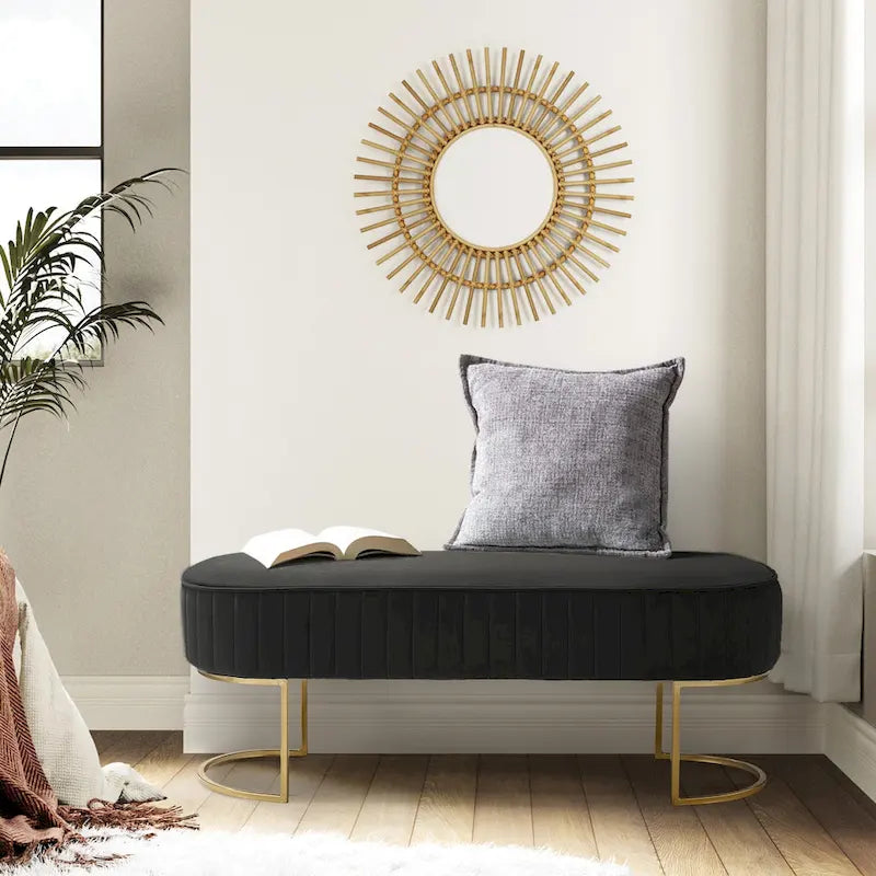 Banc large Justo 48 avec piètement en métal