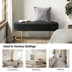 Banc large Justo 48 avec piètement en métal