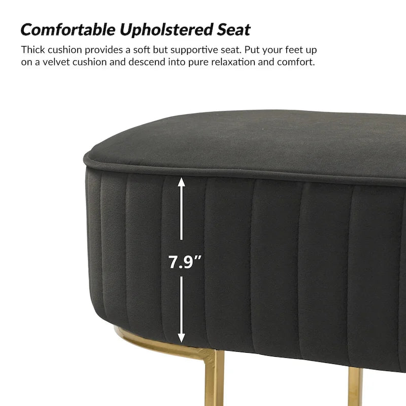 Banc large Justo 48 avec piètement en métal