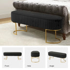 Banc large Justo 48 avec piètement en métal