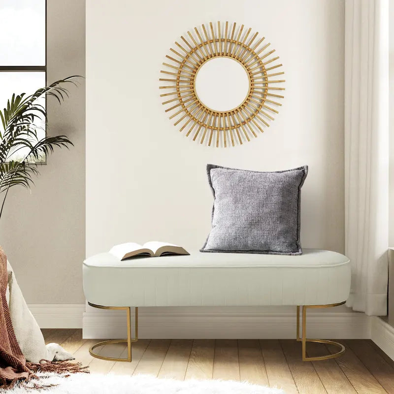 Banc large Justo 48 avec piètement en métal