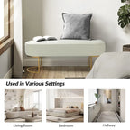 Banc large Justo 48 avec piètement en métal
