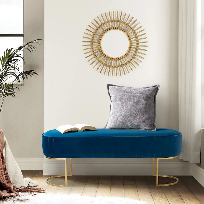 Banc large Justo 48 avec piètement en métal