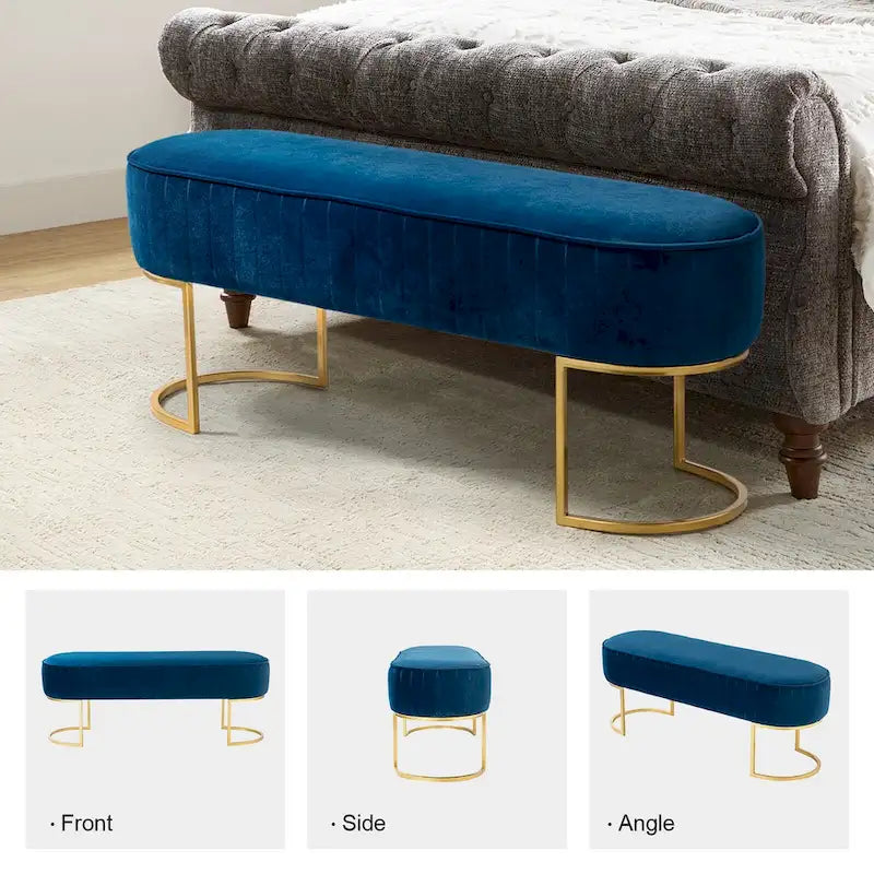 Banc large Justo 48 avec piètement en métal