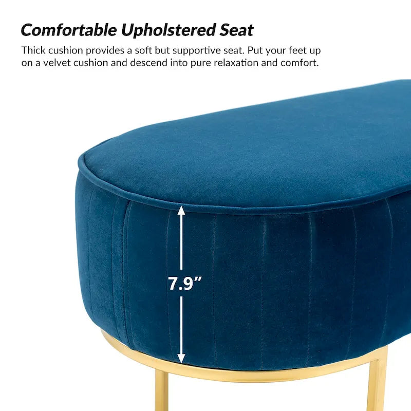Banc large Justo 48 avec piètement en métal