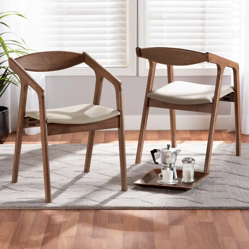 Ensemble de 2 chaises de salle à manger modernes Harland Mid-Century