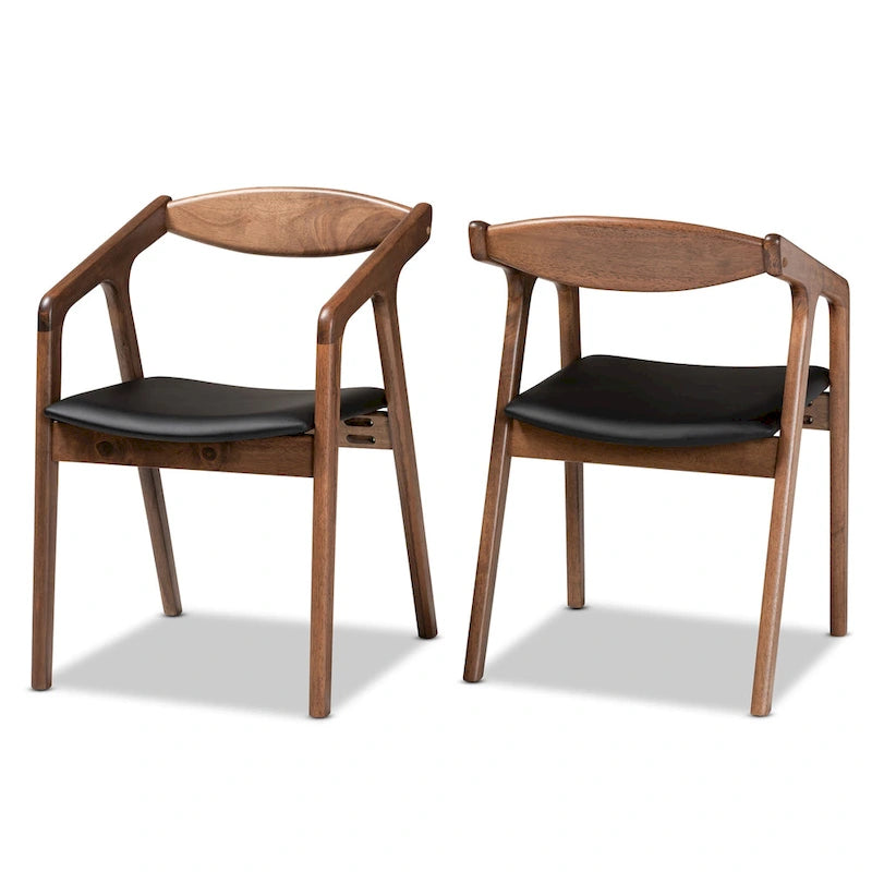 Ensemble de 2 chaises de salle à manger modernes Harland Mid-Century