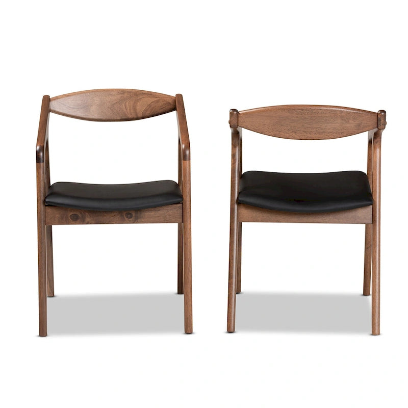 Ensemble de 2 chaises de salle à manger modernes Harland Mid-Century