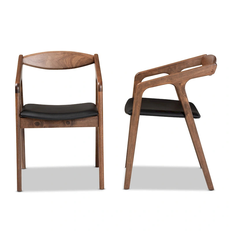 Ensemble de 2 chaises de salle à manger modernes Harland Mid-Century