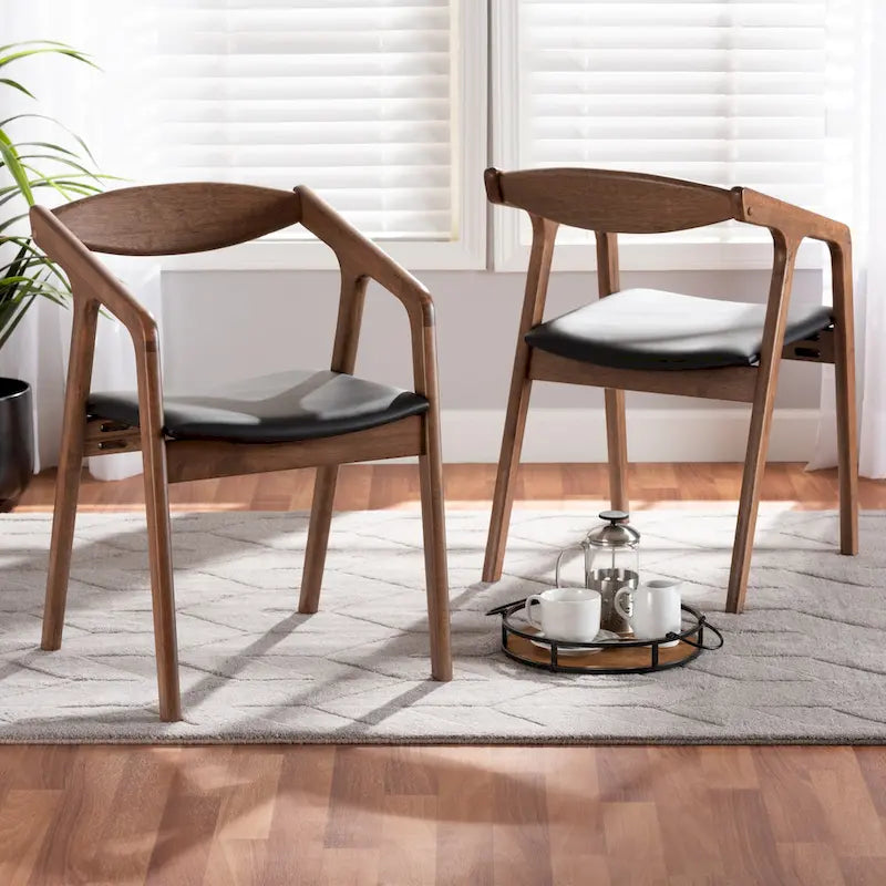 Ensemble de 2 chaises de salle à manger modernes Harland Mid-Century