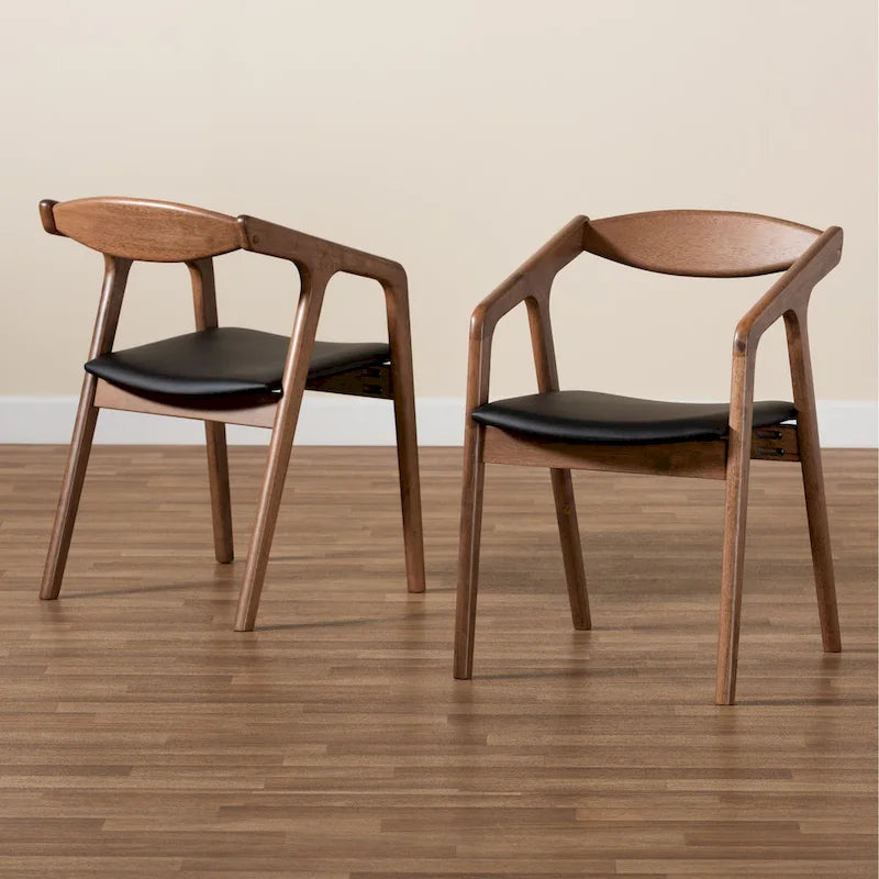 Ensemble de 2 chaises de salle à manger modernes Harland Mid-Century