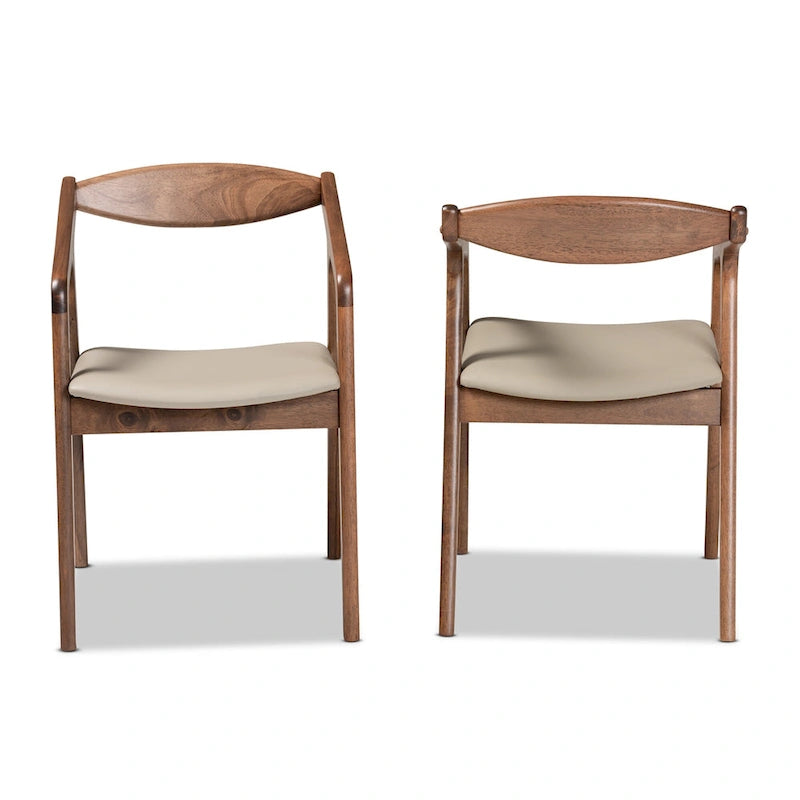 Ensemble de 2 chaises de salle à manger modernes Harland Mid-Century