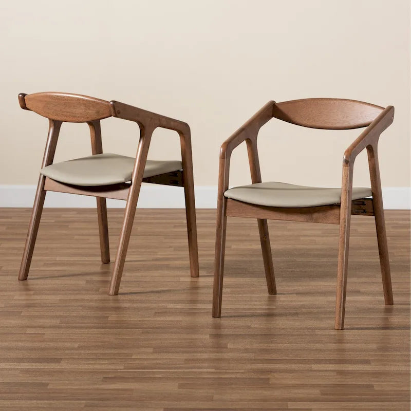 Ensemble de 2 chaises de salle à manger modernes Harland Mid-Century