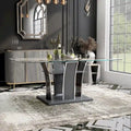 Furniture of America Resk Modern 72-inch Glass Top Wood Dining Table