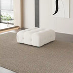 L-Shaped Velvet Sectional Sofa with Ottoman
