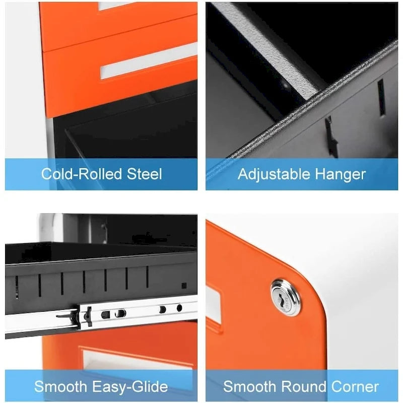 3 Drawer Mobile/Vertical File Cabinet for Home Office