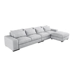 Canapé sectionnel modulaire moderne, gris clair/bleu foncé
