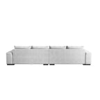 Canapé sectionnel modulaire moderne, gris clair/bleu foncé