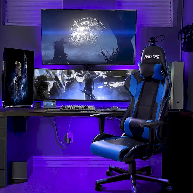 Homall Ergonomic Faux Leather Adjustable Swivel Office Gaming Chair