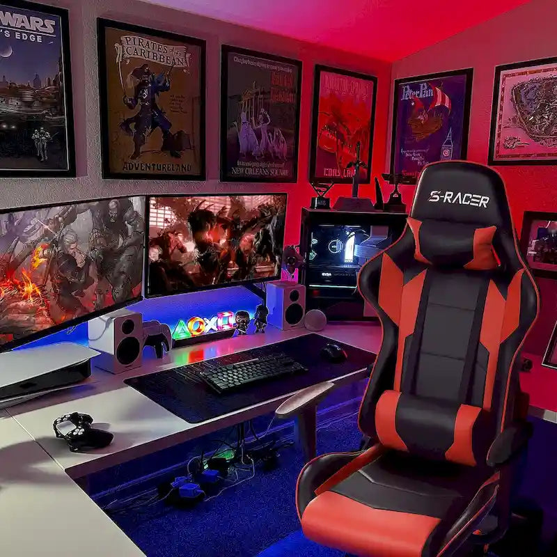 Homall Ergonomic Faux Leather Adjustable Swivel Office Gaming Chair