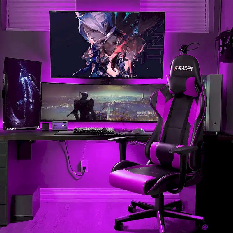 Homall Ergonomic Faux Leather Adjustable Swivel Office Gaming Chair