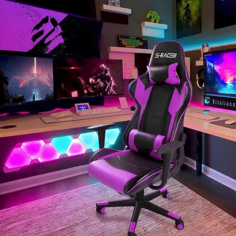 Homall Ergonomic Faux Leather Adjustable Swivel Office Gaming Chair