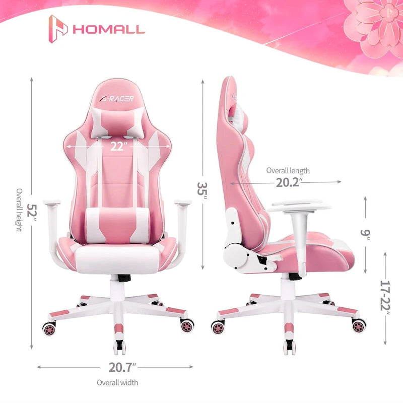 Homall Ergonomic Faux Leather Adjustable Swivel Office Gaming Chair