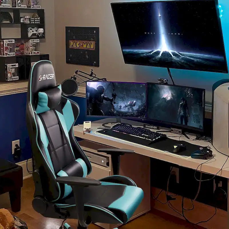 Homall Ergonomic Faux Leather Adjustable Swivel Office Gaming Chair