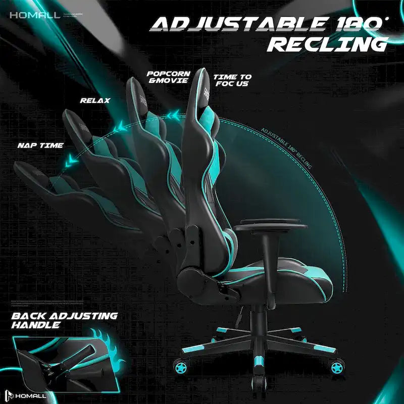 Homall Ergonomic Faux Leather Adjustable Swivel Office Gaming Chair
