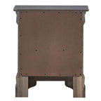 Table de chevet Verona en bois avec miroir et 2 tiroirs