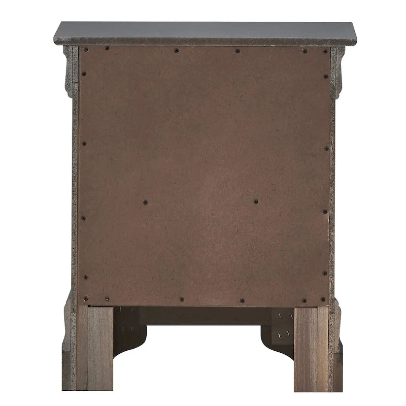 Table de chevet Verona en bois avec miroir et 2 tiroirs