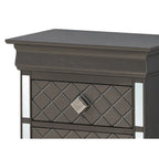 Table de chevet Verona en bois avec miroir et 2 tiroirs
