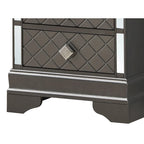 Table de chevet Verona en bois avec miroir et 2 tiroirs