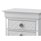 Table de chevet Verona en bois avec miroir et 2 tiroirs