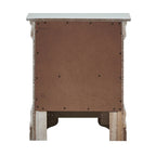 Table de chevet Verona en bois avec miroir et 2 tiroirs