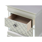Table de chevet Verona en bois avec miroir et 2 tiroirs