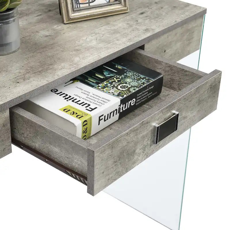 Convenience Concepts SoHo 1 Drawer Glass 36 Desk