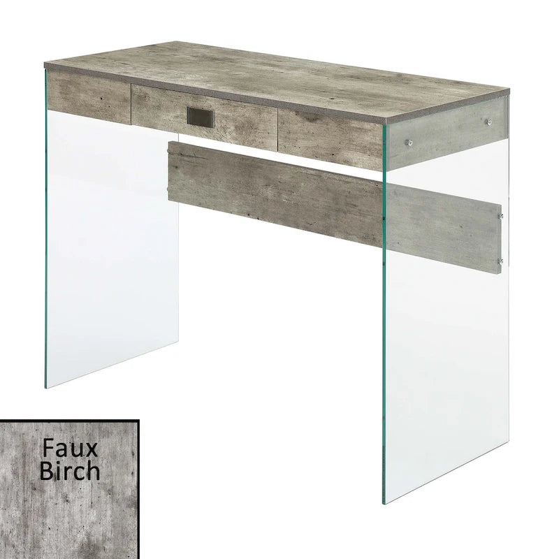 Convenience Concepts SoHo 1 Drawer Glass 36 Desk